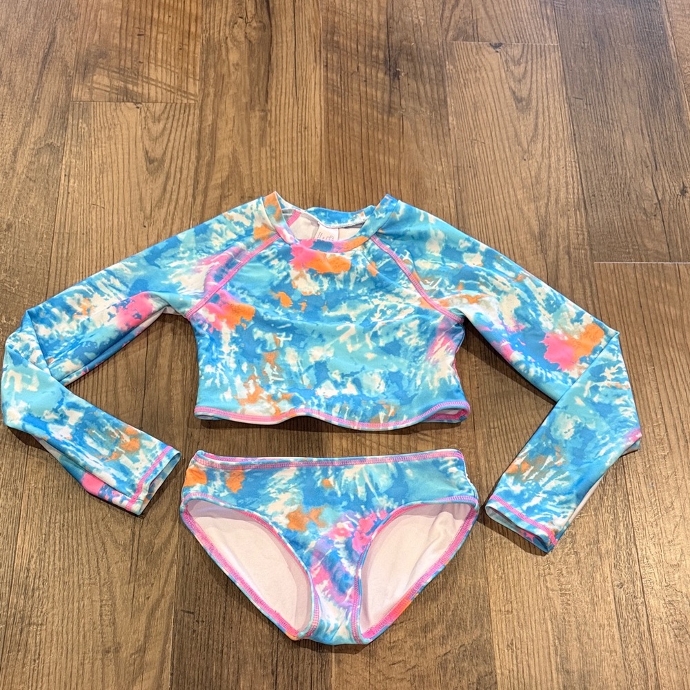 More than Magic Tie-Dye Rash Guard Set size 7/8